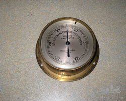 Negretti and Zambra London Dashboard Motor Aneroid Barometer