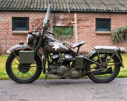 Harley Davidson WLA 750cc 1942 with orginal dutch registration nice old warhorse