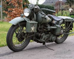 Harley Davidson WLA 750cc with dutch registration