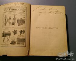 Baudry de Saunier: Les recettes du chauffeur. 1900
