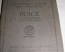 Buick Shop manual 1922 and 1923