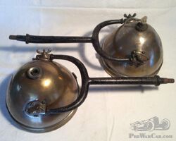 A couple of brass headlamps