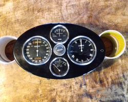 Bugatti type 44 : complete dashboard with overhauled original meters