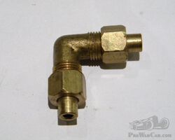 Brass Elbow Pipe Fitting for 1/8" or 3/16 Pipe.