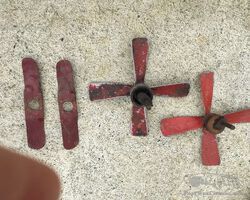 Austin Seven. Two fan assemblies for 4 blade models