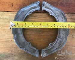 PAIR OF ORIGINAL TYPE CC AMILCAR ALUMINIUM BRAKE SHOES