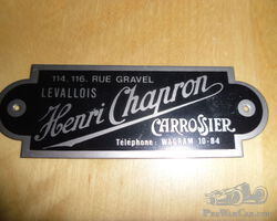 Coachbuilders Carrosserie plate