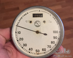 Compteur jaeger 120km/h avant guerre fond blanc