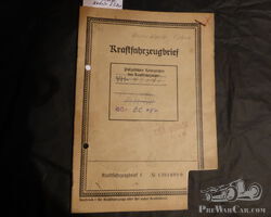 DKW F7 - 600 Reichsklasse 2 Sitzer Cabrio Kraftfahrzeugbrief 1938