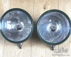 Pair of vintage Marchal headlamps