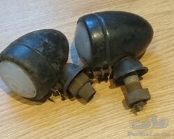 2" Butler lamps, a pair, need fettling