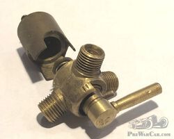 Small vintage brass fuel changeover tap. 