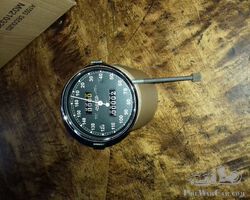 Jaeger speedometer,160 km/h, black background, overhauled by professional (price 550€)