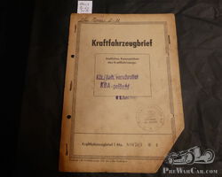 Morris LKW Bj.43 Kraftfahrzeugbrief Abschleppwagen