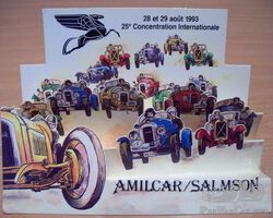 Amilcar, Salmson, 1993 club event folding PopUp. Cyclecar.