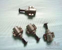 On/off switch with metal button