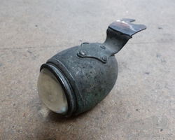1920's Original nickel plated tail light with fish eye lens.