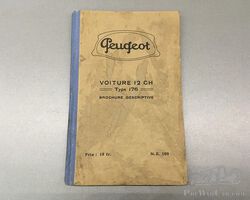 Peugeot 176 12ch user's manual