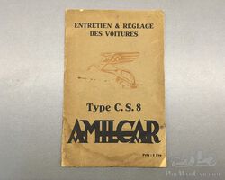 Amilcar CS8 (8 cyl) user's manual