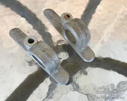 Vintage Bentley number plate castings for tie bar