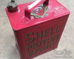 Vintage Car Shell Running Board Petrol/Fuel Can. Restored
