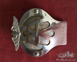 Chromed AA badge of New Zealand. No 4B10220