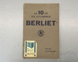 Berliet 6cyl. 10cv user's manual