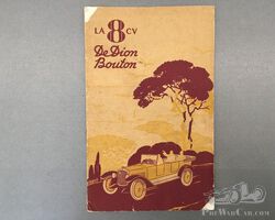 De Dion Bouton 8cv user's manual