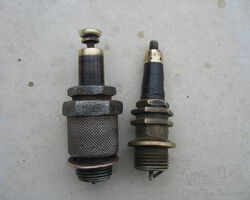 Two mica spark plugs