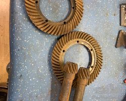 Crown wheel and pinion.