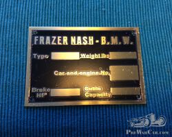 Chassis plate for Frazer Nash BMW car