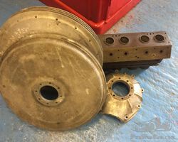 Bugatti Type 57 Cylinder Block, Brake Drums and Diff Cover Job Lot