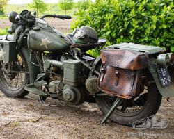 Harley Davidson WLA 750cc 1942 with original Dutch registration, nice old warhorse