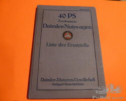 Ersatzteilliste 40PS Daimler 2 Tonnen LKW von 1922