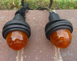 A pair of yellow indicator lights.