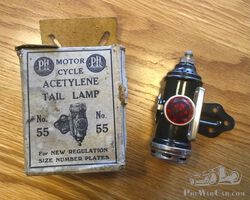 P&H motorcycle acetylene rearlight