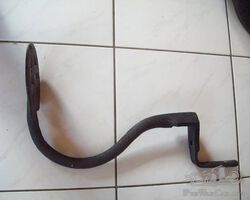 Edwardian step plate, Rear entry veteran , cast iron. Ornate.