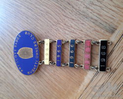 Bugatti Owners Club Prescott Badge with 5 year bars 1964 -1968