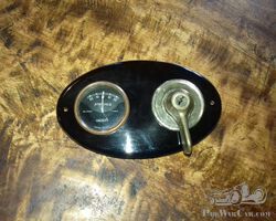 small dashboard for cyclecar with its ammeter