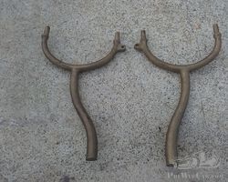 Veteran Benz W3 / W6 brass headlight forks