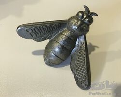 BOURDON MONTROUGE 1920 PEUGEOT DEALER RADIATOR CORE MASCOT.