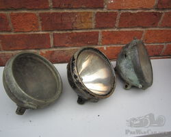 3 x 7" CAV stirrup mounted headlamps