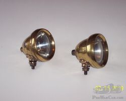 A PAIR of Lucas G265 Brass sidelamps Registered number498247