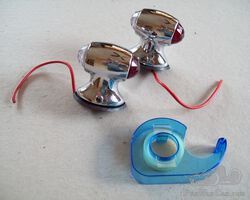 Cyclecar Torpedo side-lamps. Red & White.
