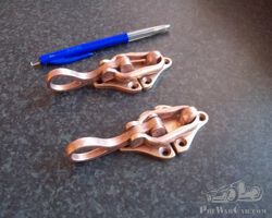 Two nice brass latches for trunk lid, toolbox, sparewheel cover, etc, etc.