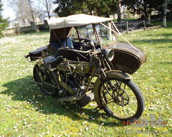 Matchless Model H/2 Bj. 1921 mit Tandemseitenwagen in fast Original - Zustand.