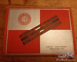 Alfa Romeo 6C 1750 Parts book