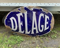 DELAGE enamel plate