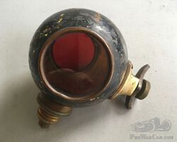 Large round brass taillight