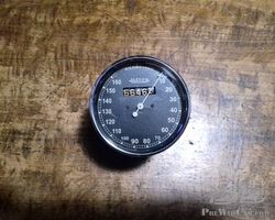 Rare Jaeger speedometer, 160 km/h, black background, overhauled diameter 80 mm price 380€